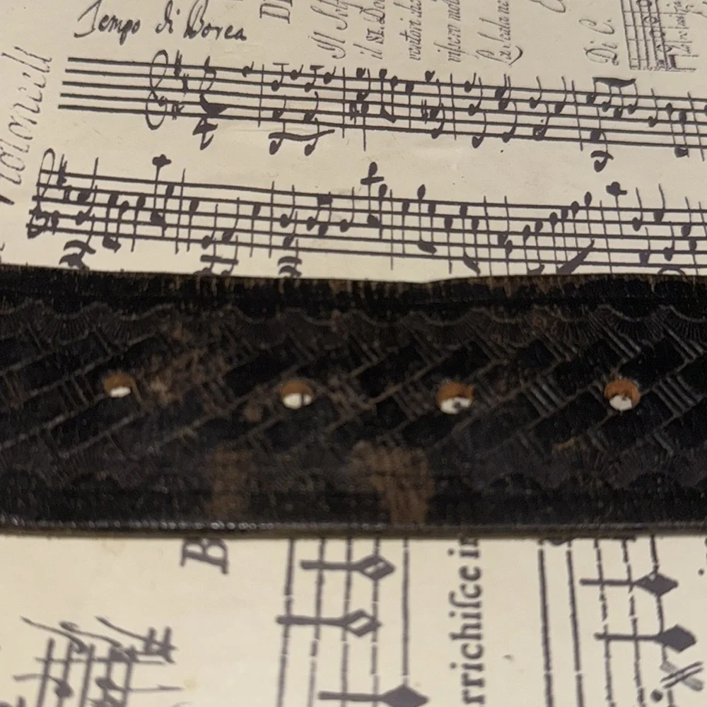 Jaypee Embossed Dark Brown Bridle Cowhide Leather Belt